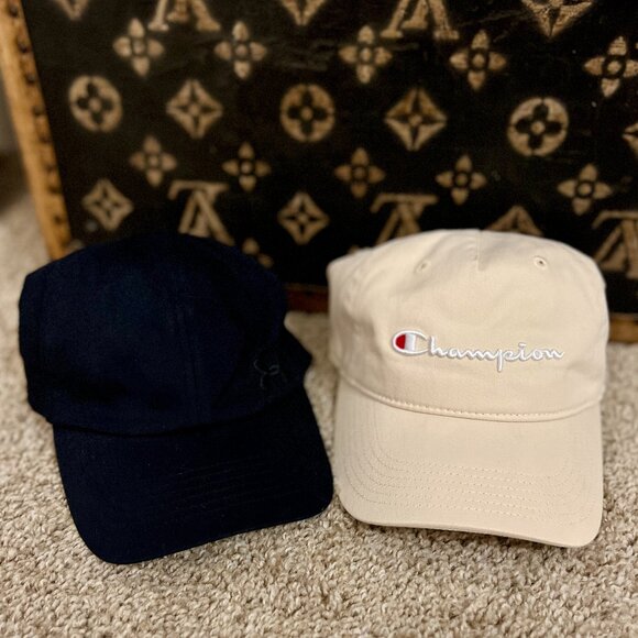 Set of 2 Under Armour & Champion Baseball Caps Hats, Womens - Picture 1 of 5